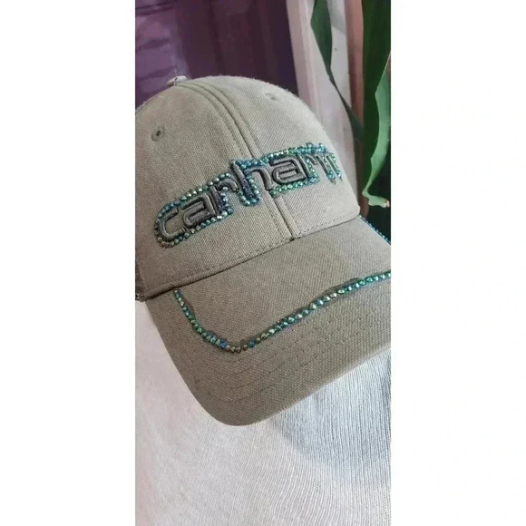 Carhartt baseball hat bling handmade adjustable - Picture 1 of 5